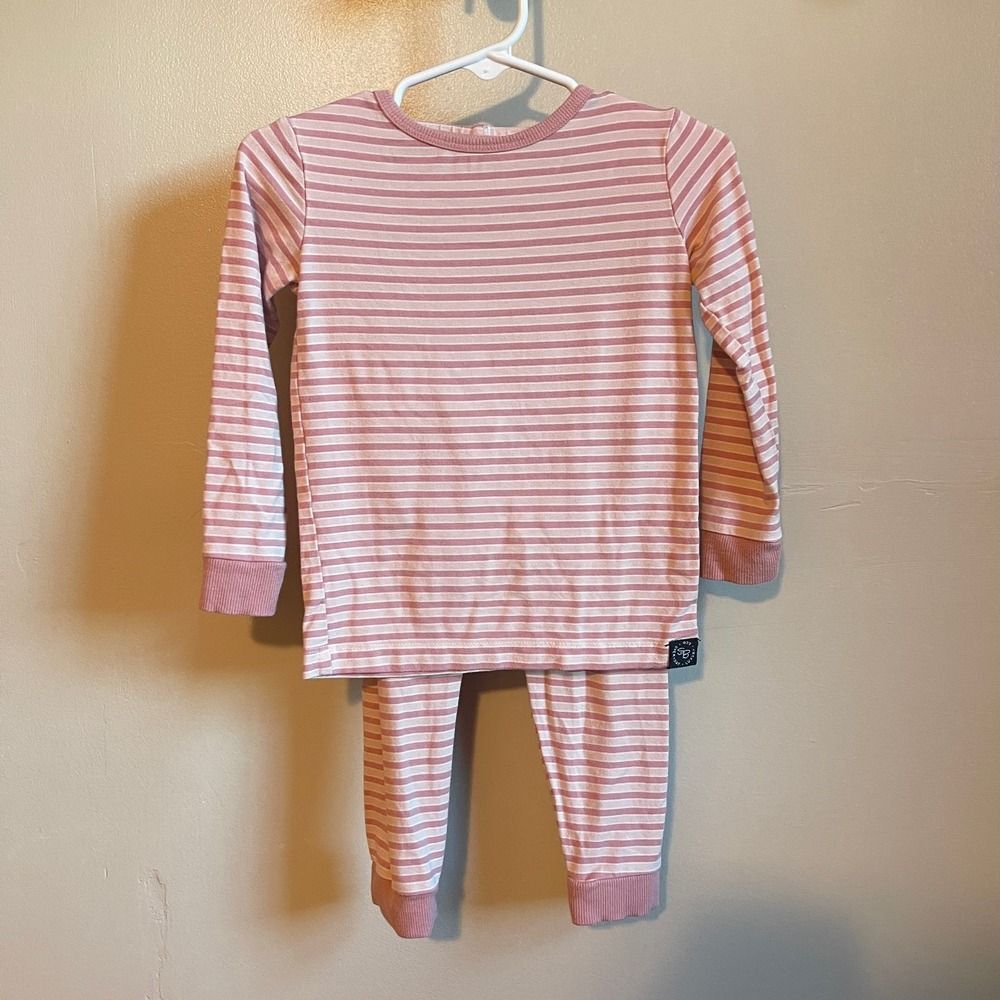 Sweet Bamboo 2pc Pajamas | 3T |  Pink Stripe Long Sleeve Top & Pants